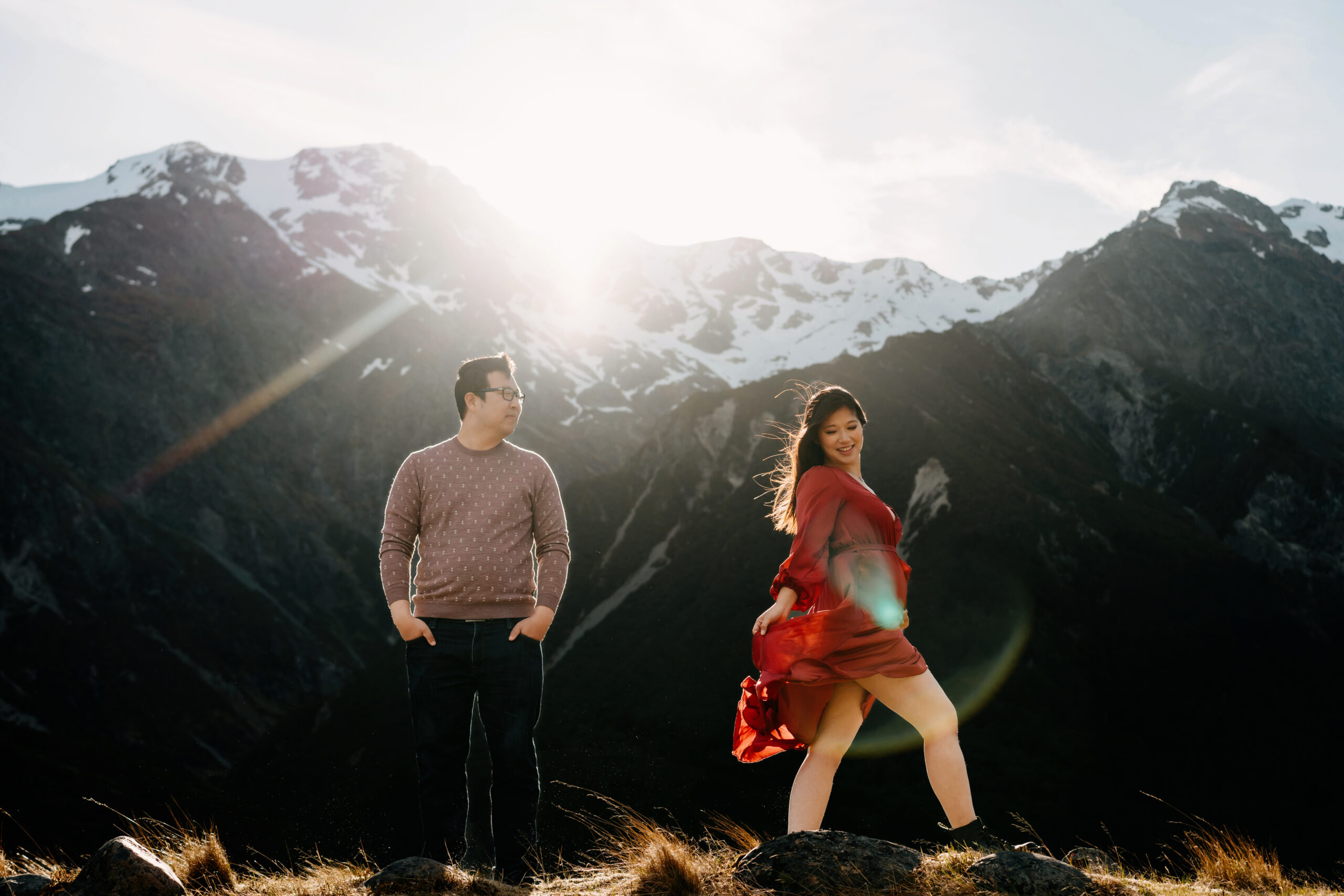 Maternity Photoshoot in Mount Cook National Park